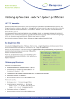 Flyer-Vorschau: Heizung optimieren – machen.sparen.profitieren